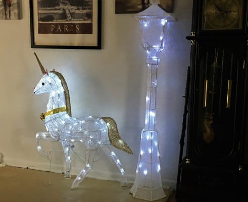 Winter Wonder Lane Led Light Up Glitter Unicorn 40 Big Lots