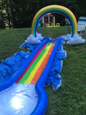 summer waves inflatable rainbow sprinkler