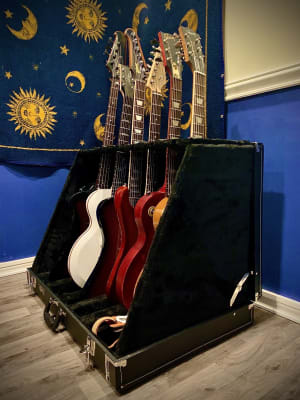 Road Runner Rrgs6 6 Guitar Stand Case Black Tolex Guitar Center