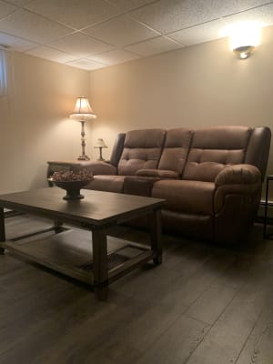 Mesa Brown Motion Console Loveseat Big Lots