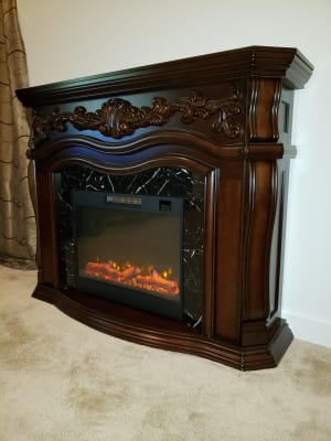 62 Grand Cherry Electric Fireplace Big Lots