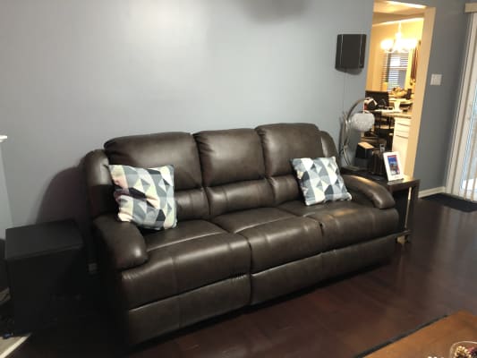 Abbyson Giorgio 3 Pc Top Grain Leather Reclining Sofa Set Bjs Wholesale Club