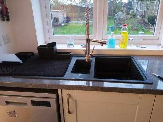 franke titan 1 5 bowl reversible composite kitchen sink graphite grey