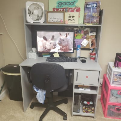 Ameriwood Dove Gray Student Desk With Hutch Big Lots