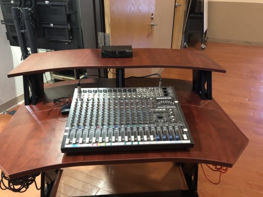 Studio Trends 46 In Studio Desk With Dual 4u Racks Cherry