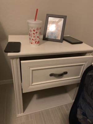Ameriwood Magnolia Oak White Nightstand Big Lots