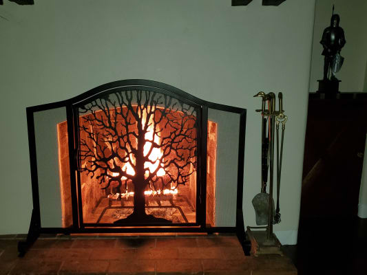 Tree Of Life Fire Screen With Door Plowhearth