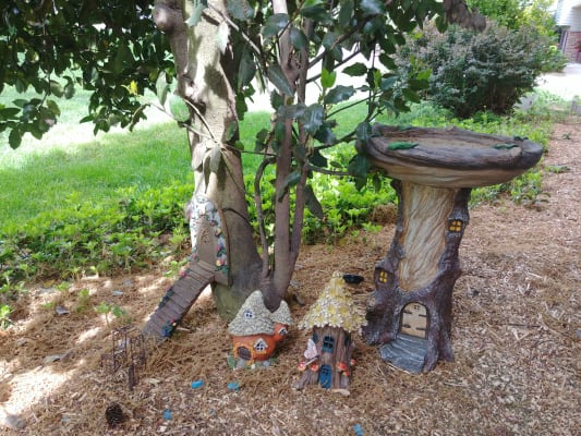 Full Size Fairy Garden Birdbath Plowhearth