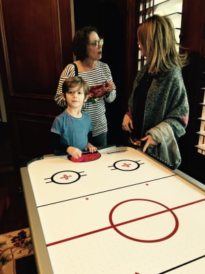 The Foldaway Air Hockey Table Hammacher Schlemmer