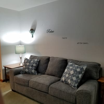 Redding Gray Chenille Sofa With Pillows Big Lots