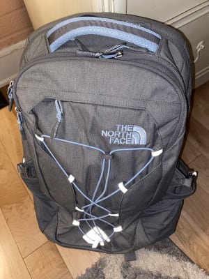 baby blue north face backpack