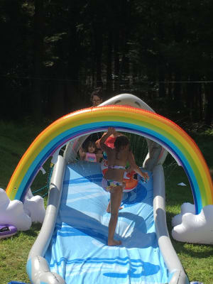 summer waves inflatable rainbow sprinkler