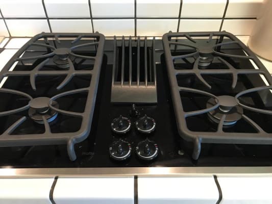 Pgp9830tjww Ge Profile Series 30 Built In Gas Downdraft Cooktop White
