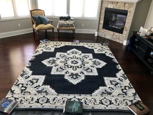 Resonant Midnight Blue Area Rug By Rizzy Hom Furniture