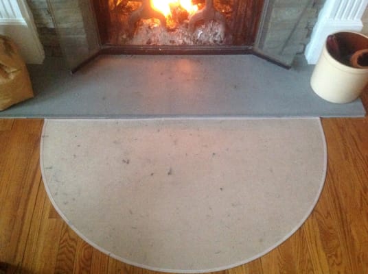 Flame Resistant Fiberglass Half Round Hearth Rug Plowhearth