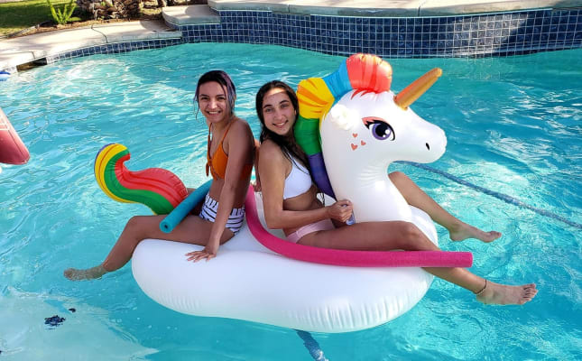 Summer Waves Unicorn Ride On Inflatable Float Big Lots
