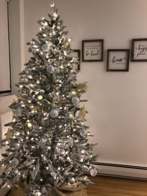 Winter Wonder Lane 7 5 Vancouver Flocked Pre Lit Artificial Christmas Tree With Clear Lights Big Lots