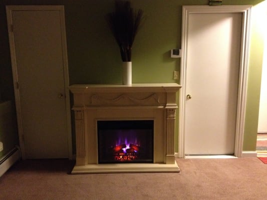 Gossamer Antique Ivory Cabinet 28 Infrared Firebox 28wm184