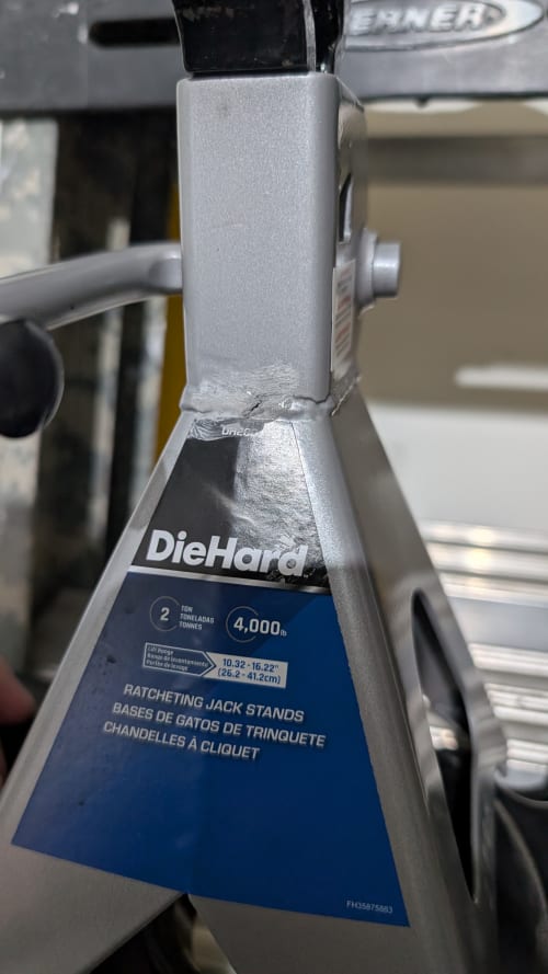 DieHard 2 Ton Jack Stands: Support Range: 10.83
