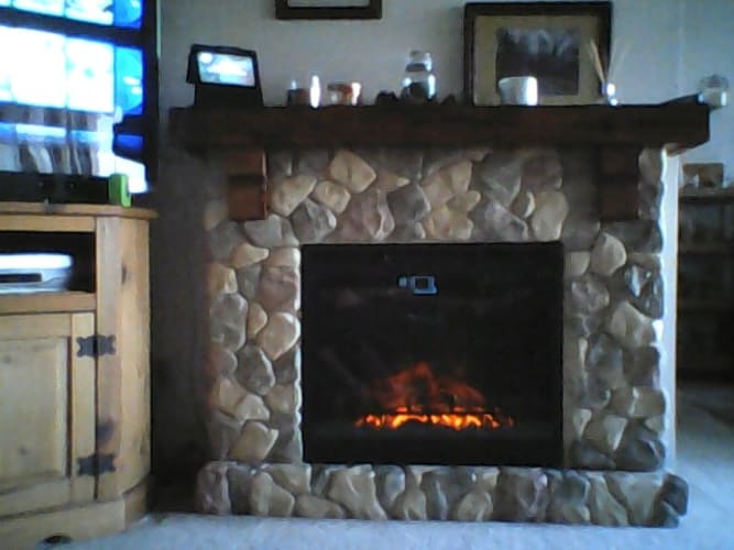 Fieldstone Rustic Electric Fireplace Mantel Package Gds26l5