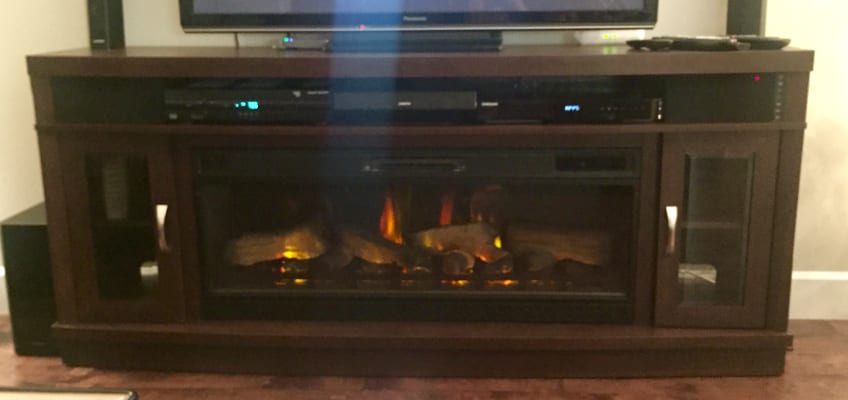 Deerfield Cabinet Antique Brown Cherry 42 Linear Firebox A Well Suited Replacement For The Real Thing