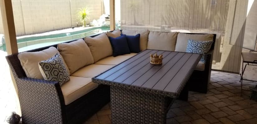 Signature Design By Ashley Salceda Sectional And Chair With Beige