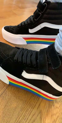 rainbow sk8 hi vans