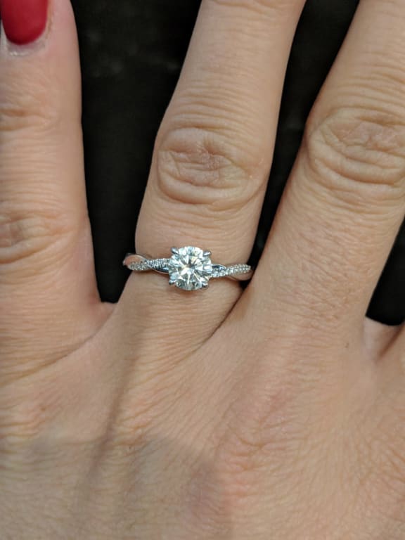 Twist Engagement Ring Petite Twisted Vine Brilliant Earth