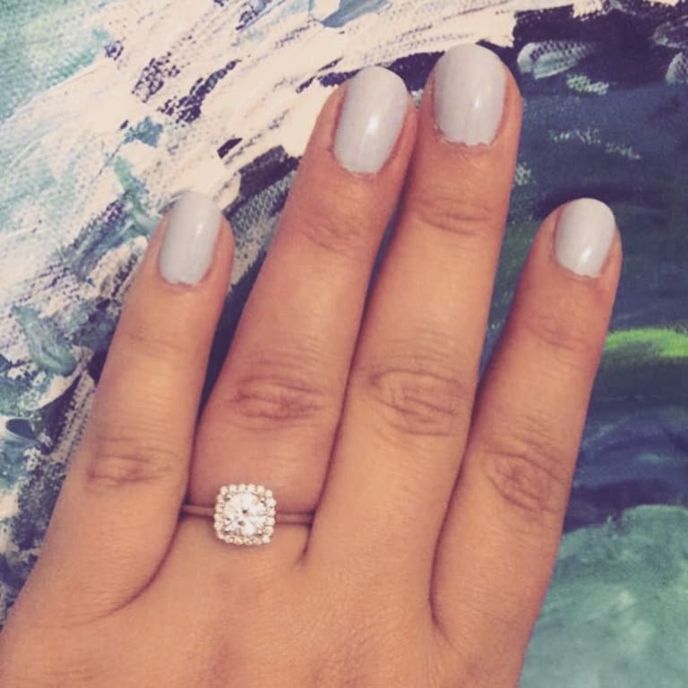 Pave Diamond Ring French Halo Brilliant Earth Pave Diamond Ring French Halo Brilliant Earth