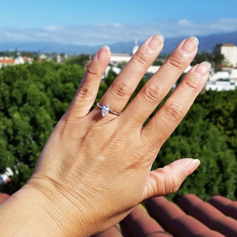 Thin Band Engagement Ring Pee Quattro Brilliant Earth I Am Sooooo Hy With My Ring Can T Recommend Brilliant Earth Enough We Ll Be Back For Our Wedding Rings
