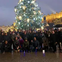 Our tour group in Kraków