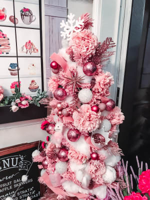 Winter Wonder Lane 4 Dancer Pink Flocked Pre Lit Artificial Christmas Tree Big Lots