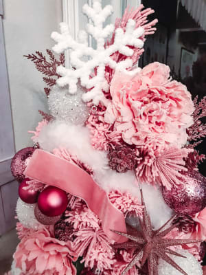 Winter Wonder Lane 4 Dancer Pink Flocked Pre Lit Artificial Christmas Tree Big Lots