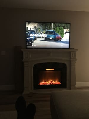 62 Grand White Electric Fireplace Big Lots
