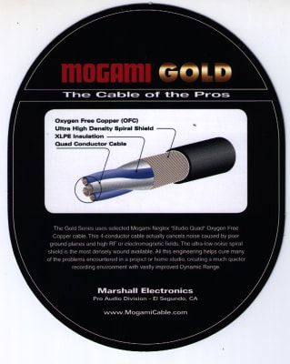 Mogami Gold Neglex Quad Microphone Cable For Studio Neutrik Xlr 50 Ft Guitar Center
