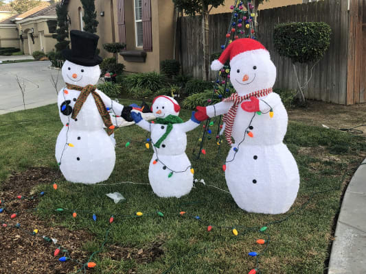 Winter Wonder Lane Light Up Led Snowman Family 3 Piece Set Big Lots