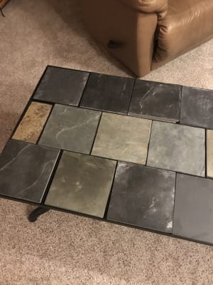 Signature Design By Ashley Antigo Slate Tile Raised Coffee Table