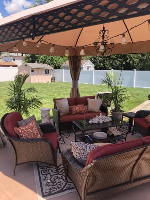 Broyhill Patio Pergola Cushioned Daybed 3 Person Swing Manual Ym Nbqai1ffxm