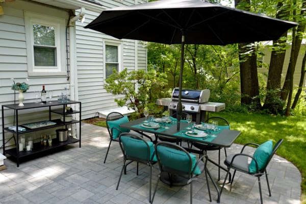 Oahu 9 And 11 Patio Umbrellas In Sunbrella Canvas Modern Outdoor Umbrellas Modern Outdoor Furniture Room Board