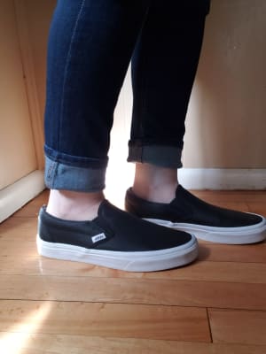 womens vans perf leather slip on