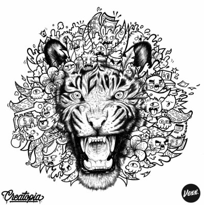 Creatopia A Coloring Book By Vexx Customize your black and white print with hundreds of different frames and mats, if desired. usd
