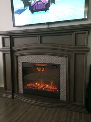 62 Grand Gray Electric Fireplace Big Lots