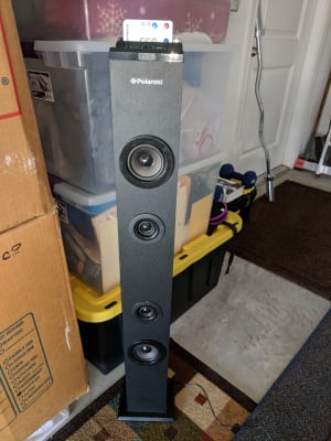 polaroid laser show tower speaker