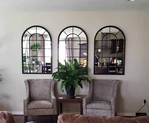 Black Windowpane Andrea Mirror World Market