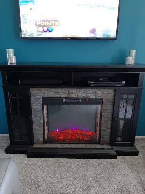 Bennett Farmhouse Ebony Cabinet 28 Infrared Firebox Asmm 017 2866 S502 T Allen Home - Bennett Infrared Electric Fireplace Tv Stand In Farmhouse Ivory Bennett Farmhouse Ebony Cabinet 28 Infrared Firebox Asmm 017 2866 S502 T Allen Home - Bennett Infrared Electric Fireplace Tv Stand In Farmhouse Ivory