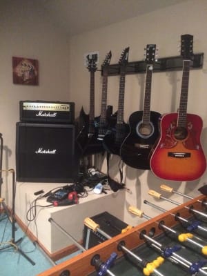 5 Guitar Hanger Copper Vein