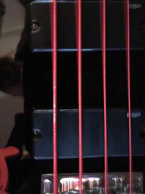 Dr Strings Hi Def Neon Red Coated Medium 4 String 45 105 Bass