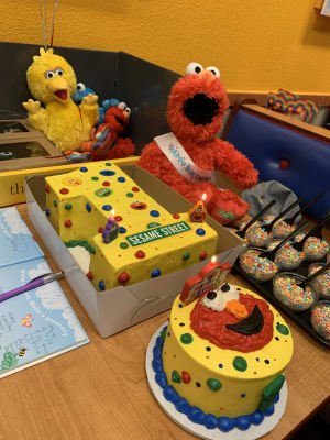 Elmo 1st Birthday Candles 4ct Party City