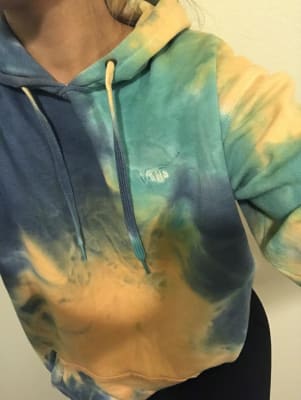 blue tie dye vans hoodie