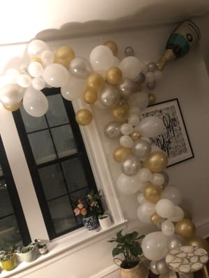 Air Filled Champagne Bottle Balloon Kit Party City